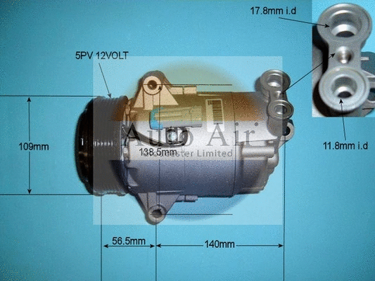 Compresseur, climatisation AUTO AIR GLOUCESTER 14-1252