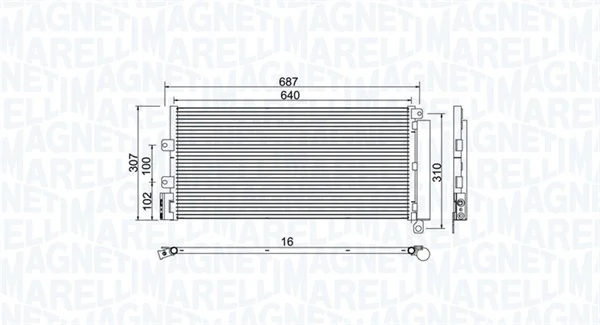 Condenseur, climatisation MAGNETI MARELLI 350203969000