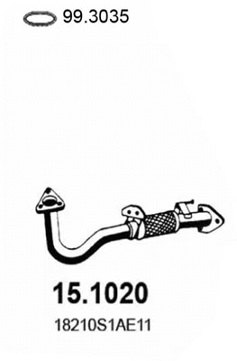 Tuyau d'échappement ASSO 15.1020