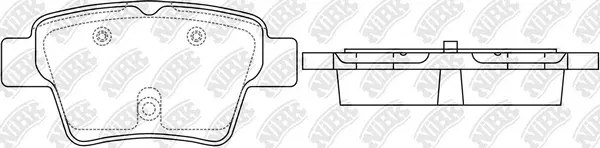 Kit de plaquettes de frein, frein à disque NiBK PN0069