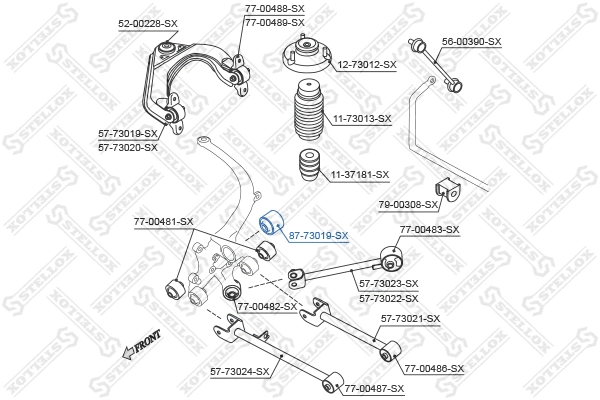 Suspension, bras de liaison STELLOX 87-73019-SX