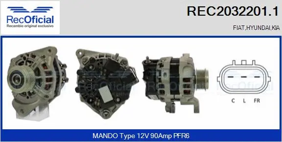 Alternateur RECOFICIAL REC2032201.1