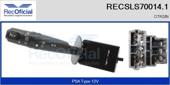Commutateur de colonne de direction RECOFICIAL RECSLS70014.1
