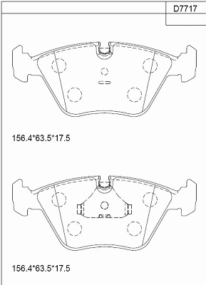 Kit de plaquettes de frein, frein à disque ASIMCO KD7717