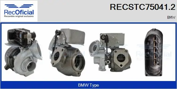 Turbocompresseur, suralimentation RECOFICIAL RECSTC75041.2