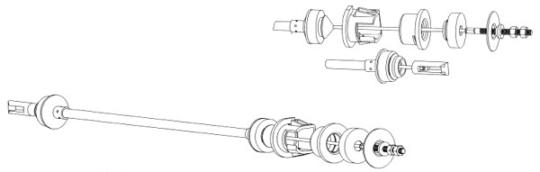 Tirette à câble, commande d'embrayage CEF CT01148