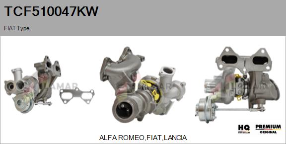Turbocompresseur, suralimentation FLAMAR TCF510047KW