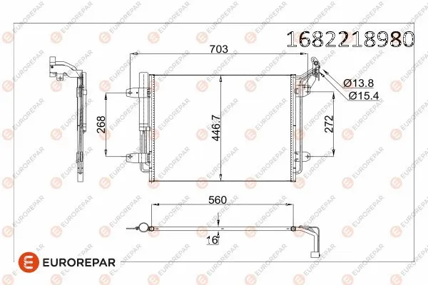 Condenseur, climatisation EUROREPAR 1682218980