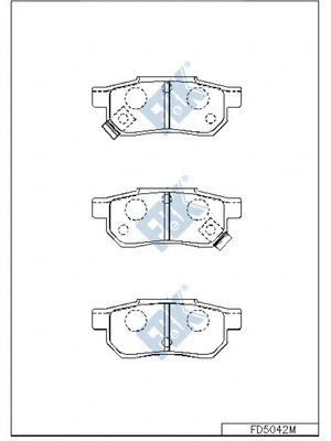 Kit de plaquettes de frein, frein à disque FBK FD5042M