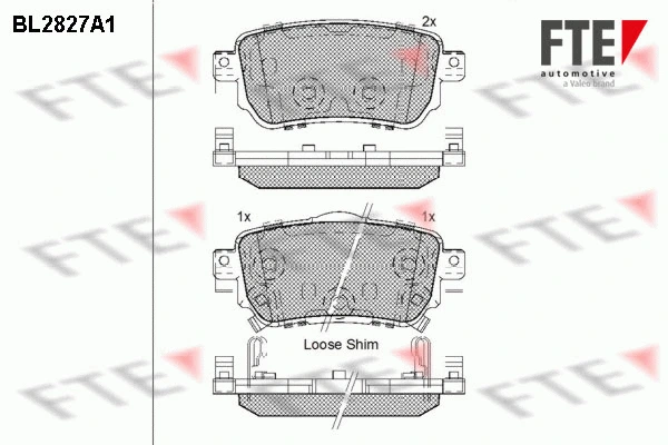 Kit de plaquettes de frein, frein à disque FTE 9011007
