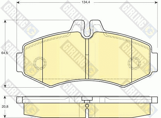 Kit de plaquettes de frein, frein à disque GIRLING 6113734