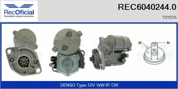 Démarreur RECOFICIAL REC6040244.0
