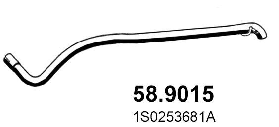 Tuyau d'échappement ASSO 58.9015