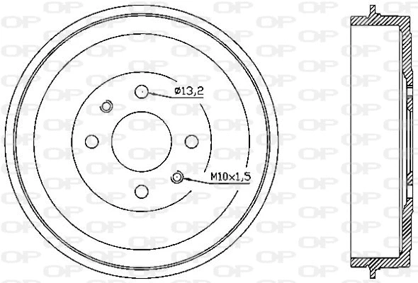 Tambour de frein OPEN PARTS BAD9043.10