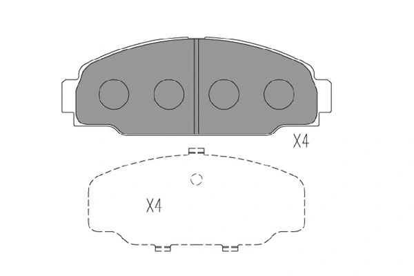 Kit de plaquettes de frein, frein à disque KAVO PARTS KBP-9131