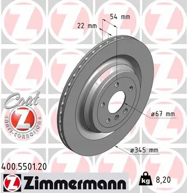 Disque de frein ZIMMERMANN 400.5501.20
