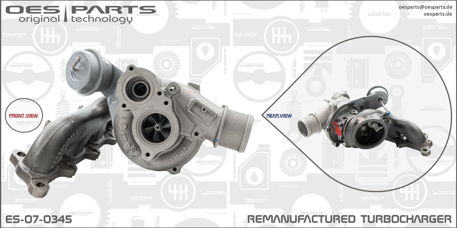 Turbocompresseur, suralimentation OES PARTS ES-07-0345