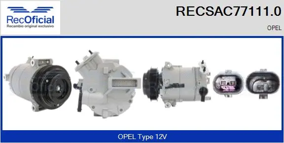 Compresseur, climatisation RECOFICIAL RECSAC77111.0