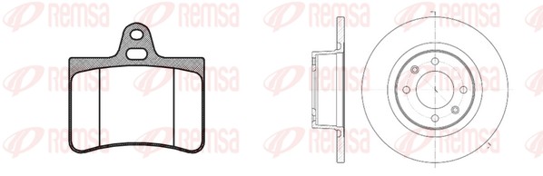 Kit de freins, frein à disques REMSA 8830.00