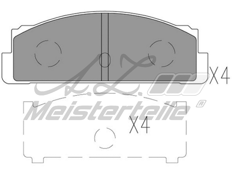 Kit de plaquettes de frein, frein à disque A.Z. Meisterteile AZMT-44-022-1719