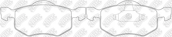 Kit de plaquettes de frein, frein à disque NiBK PN5805