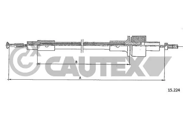 Tirette à câble, commande d'embrayage CAUTEX 761316