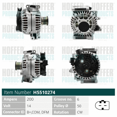 Alternateur HOFFER H5510274