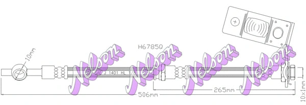 Flexible de frein KAWE H6785Q
