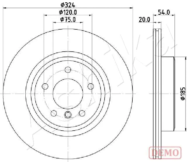 Disque de frein ASHIKA 61-00-0133C