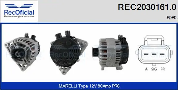 Alternateur RECOFICIAL REC2030161.0