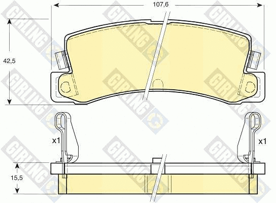 Kit de plaquettes de frein, frein à disque GIRLING 6107309