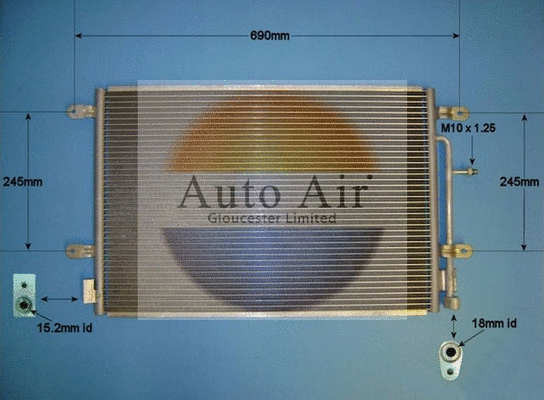 Condenseur, climatisation AUTO AIR GLOUCESTER 16-9701