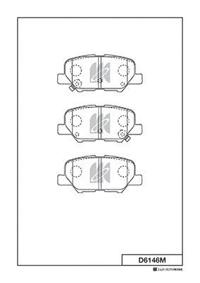 Kit de plaquettes de frein, frein à disque MK Kashiyama D6146M