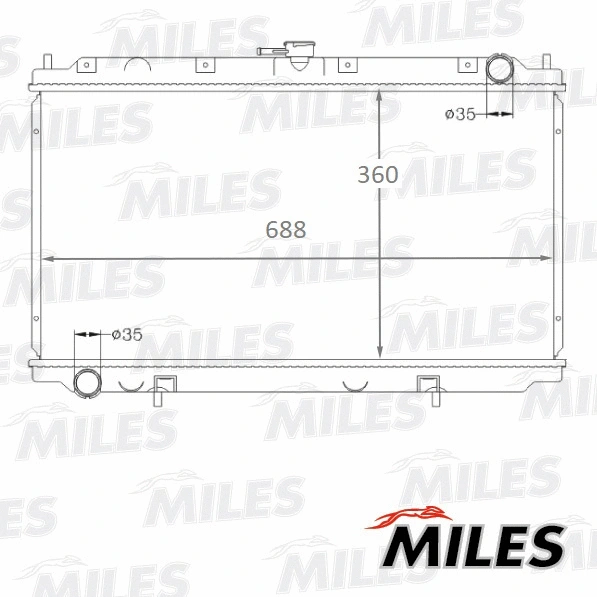 Radiateur, refroidissement du moteur MILES ACRB086