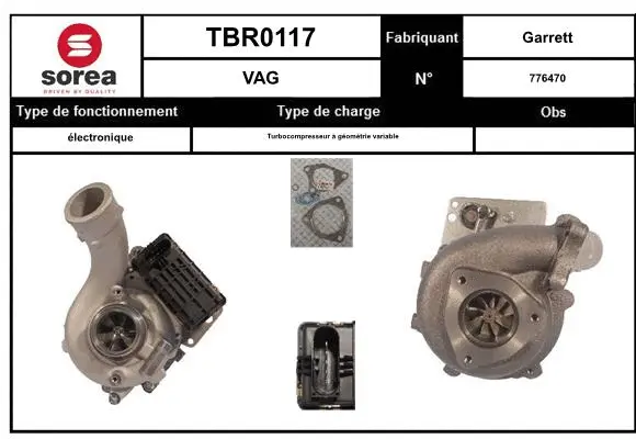 Turbocompresseur, suralimentation EAI TBR0117