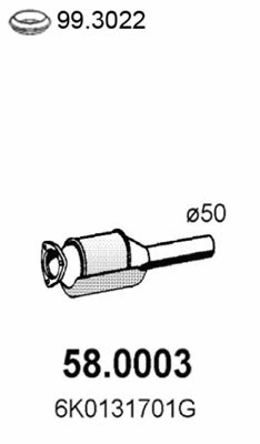 Catalyseur ASSO 58.0003