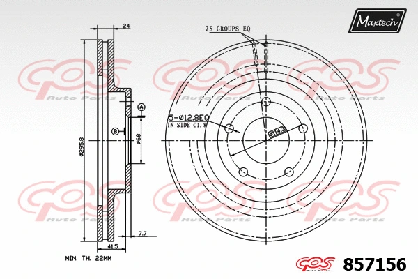 Disque de frein MAXTECH 857156