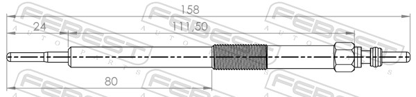 Bougie de préchauffage FEBEST 14642-003