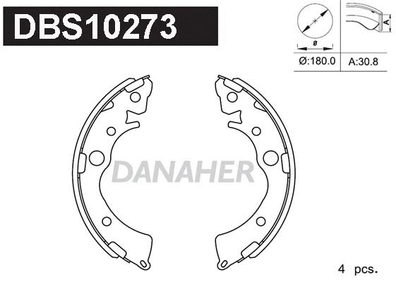 Jeu de mâchoires de frein DANAHER DBS10273