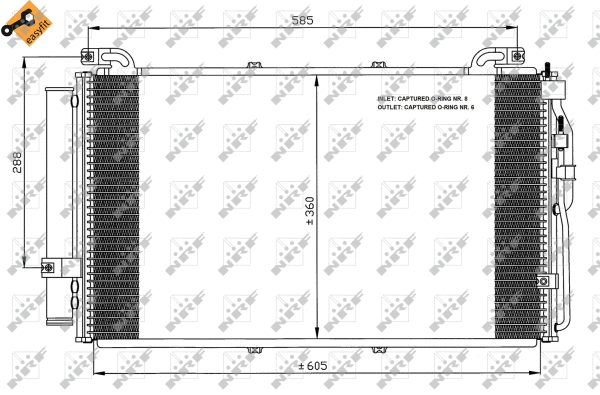 Condenseur, climatisation NRF 35477