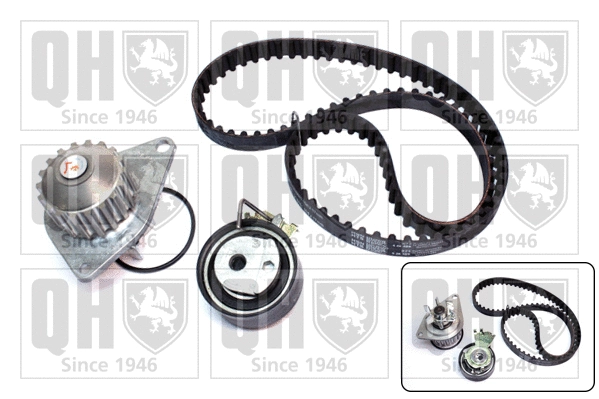 Pompe à eau + kit de courroie crantée QUINTON HAZELL QBPK5780