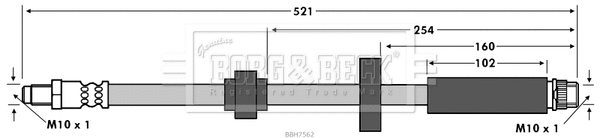 Flexible de frein BORG & BECK BBH7562