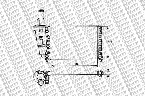 Radiateur, refroidissement du moteur STORM QUALITY PARTS 34002