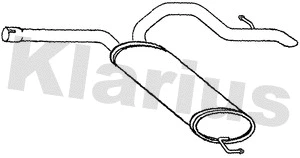 Silencieux arrière KLARIUS 250639