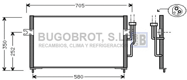 Condenseur, climatisation BUGOBROT 62-MT5100