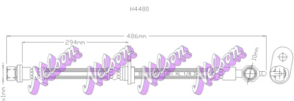 Flexible de frein KAWE H4480