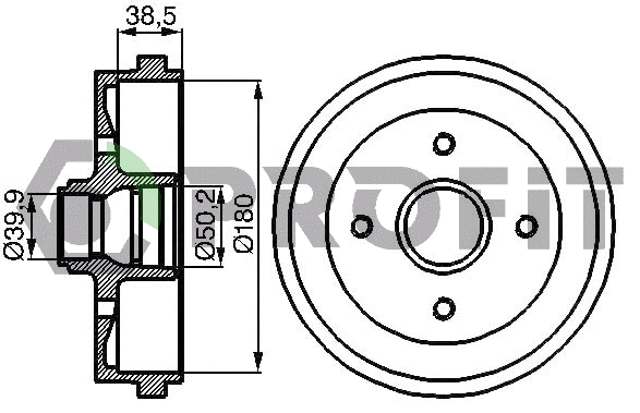 Tambour de frein PROFIT 5020-0093