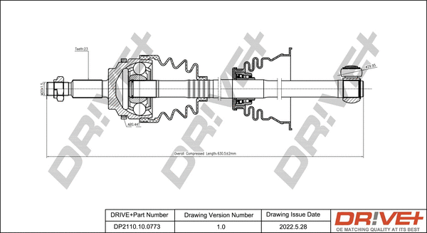 Arbre de transmission Dr!ve+ DP2110.10.0773