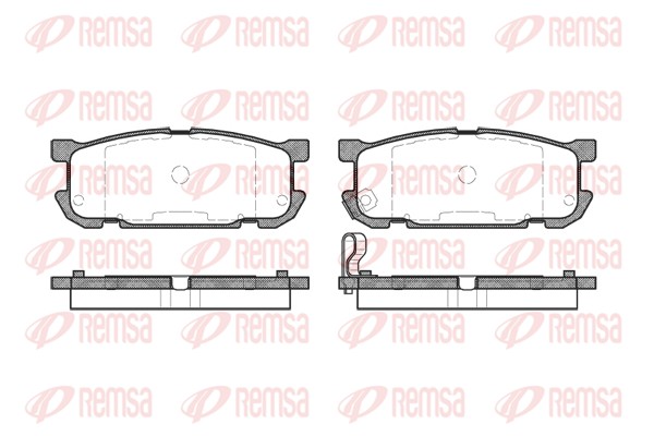Kit de plaquettes de frein, frein à disque REMSA 0853.02