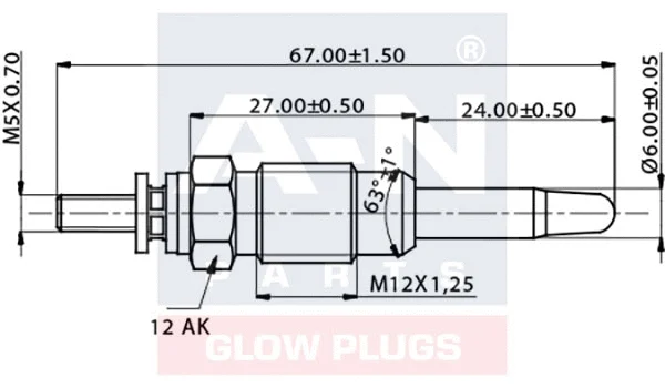 Bougie de préchauffage A-N PARTS A-N064163